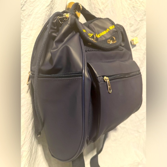 Mandarina Duck Drawstring Utility Backpack – Navy Blue Discontinued & Pristine - Picture 3 of 9